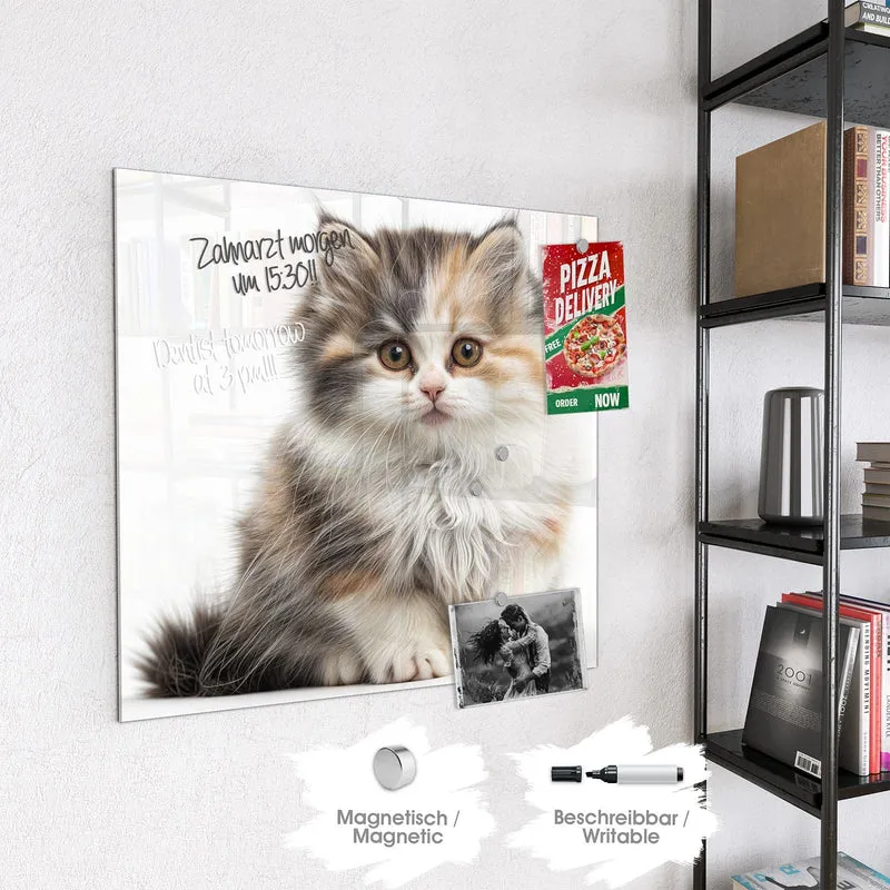 Magnettafel - Flauschige Katze