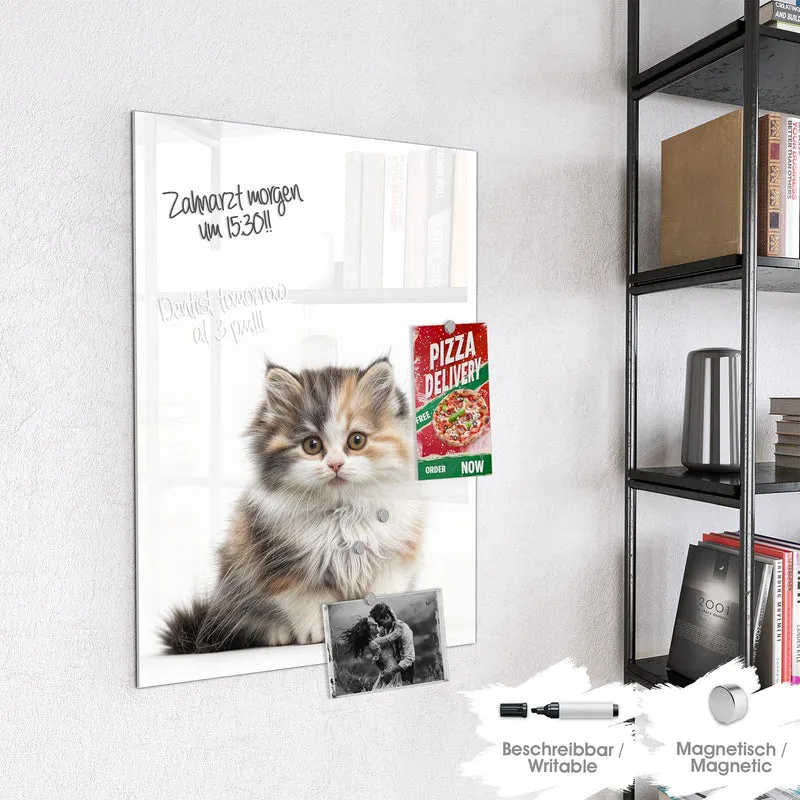 Magnettafel - Flauschige Katze