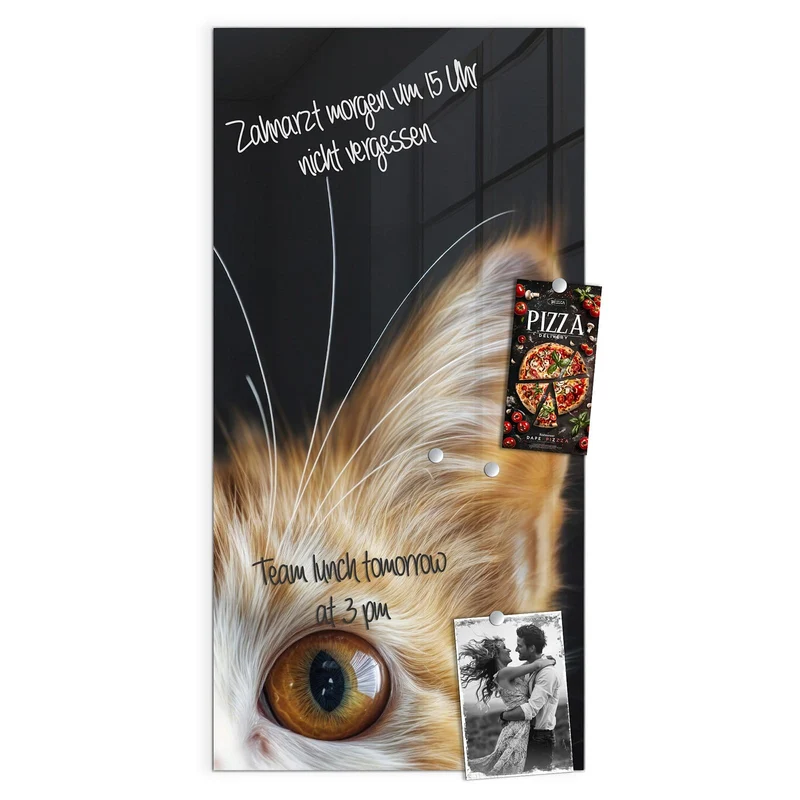 Magnettafel - Katze mit Bernsteinaugen
