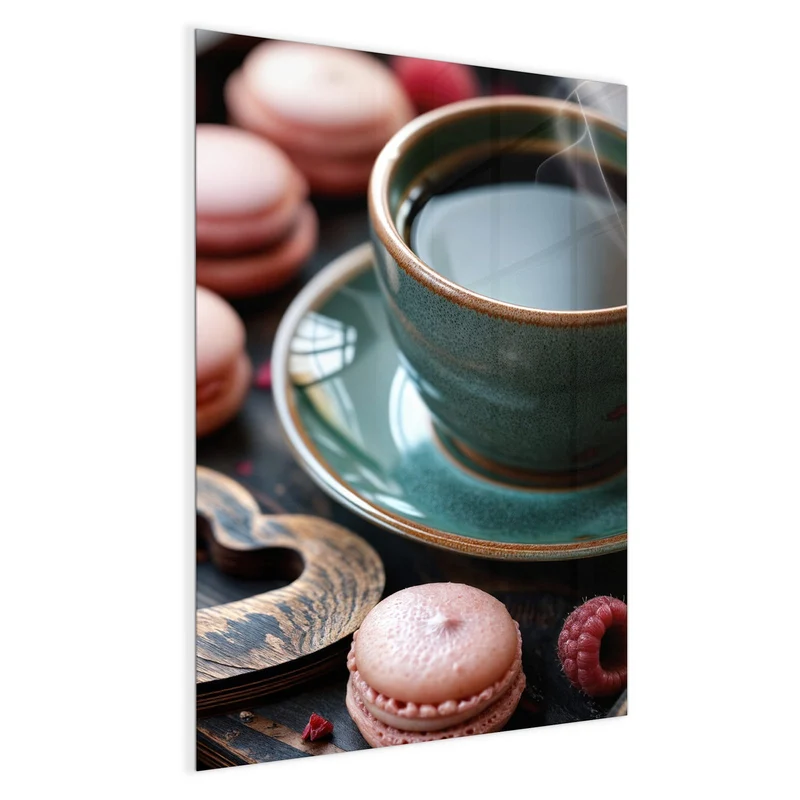 Magnettafel - Kaffee mit Macarons