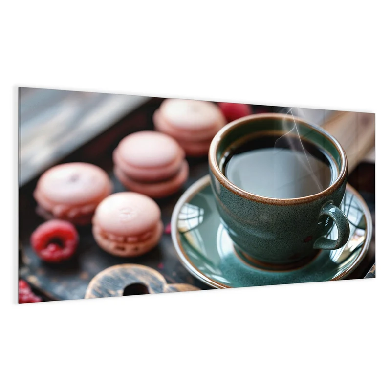 Magnettafel - Kaffee mit Macarons