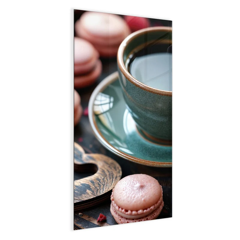 Magnettafel - Kaffee mit Macarons