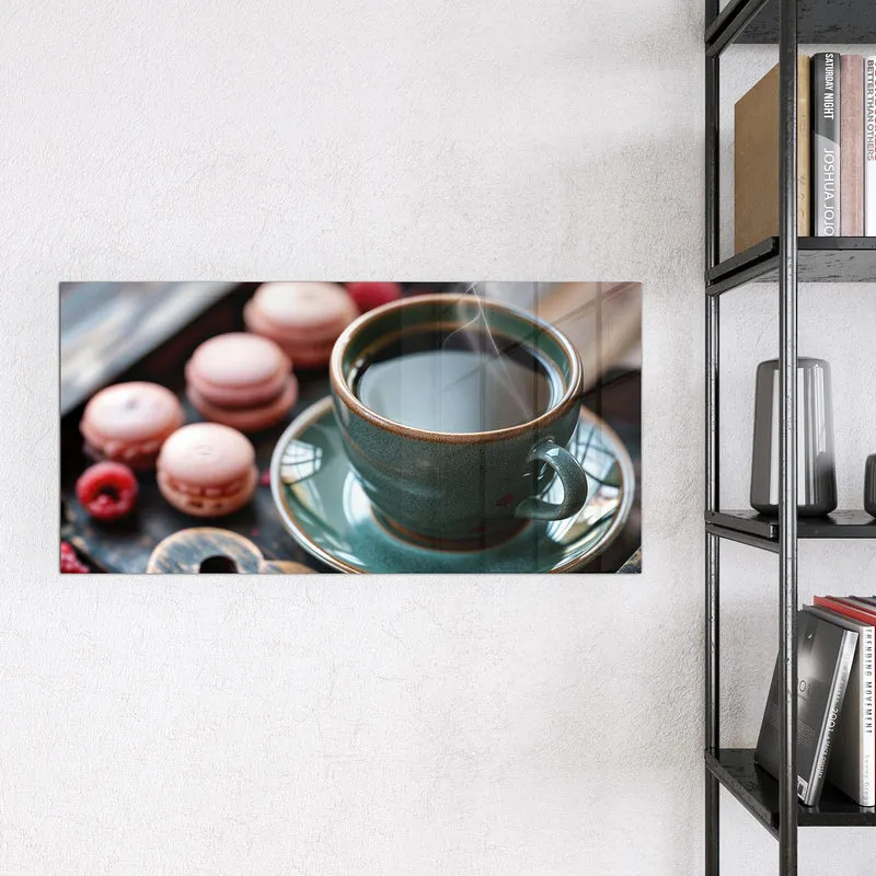 Magnettafel - Kaffee mit Macarons