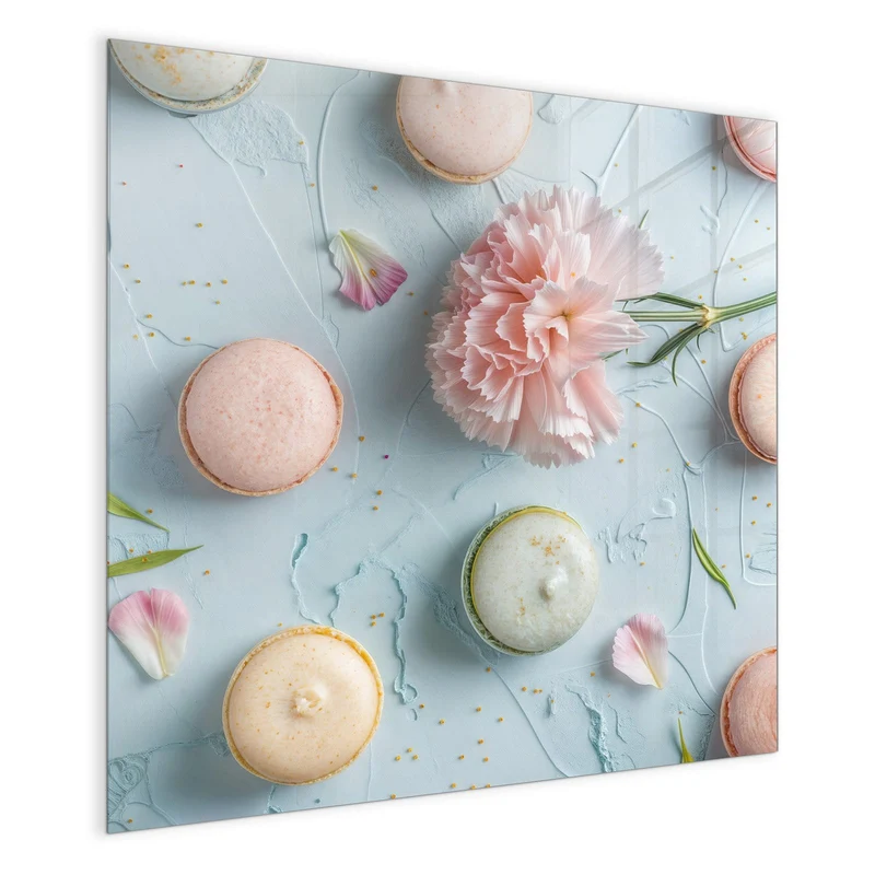 Magnettafel - Macarons mit Nelke