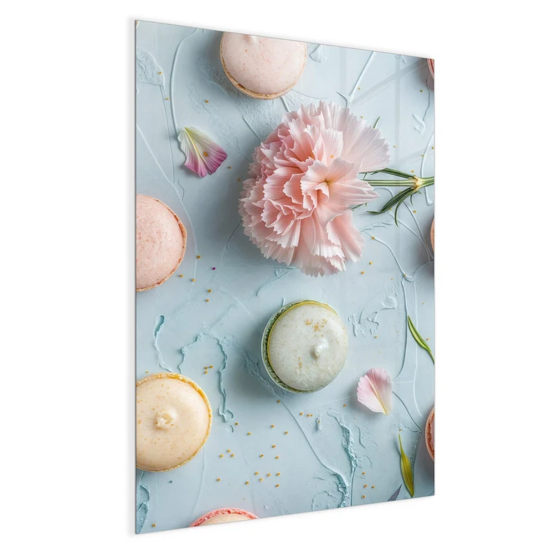 Magnettafel - Macarons mit Nelke