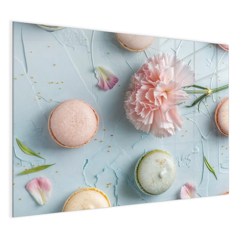 Magnettafel - Macarons mit Nelke