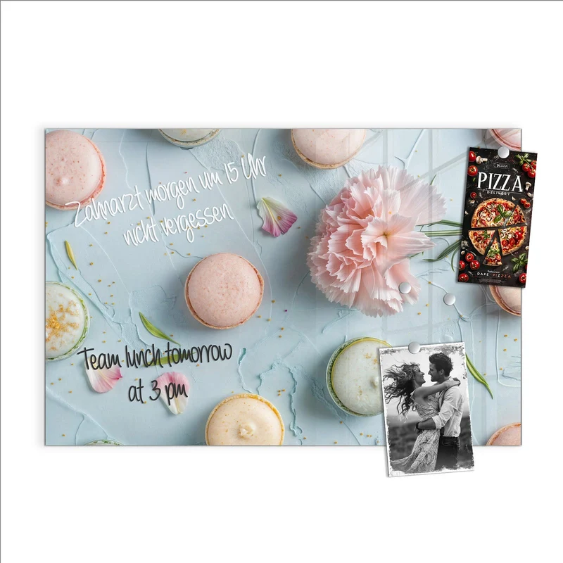 Magnettafel - Macarons mit Nelke