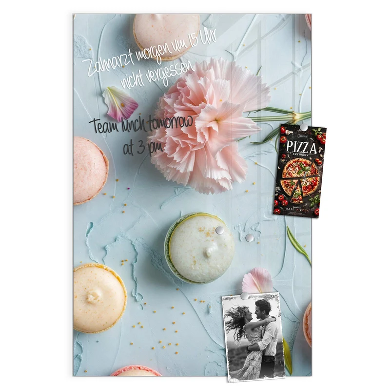 Magnettafel - Macarons mit Nelke