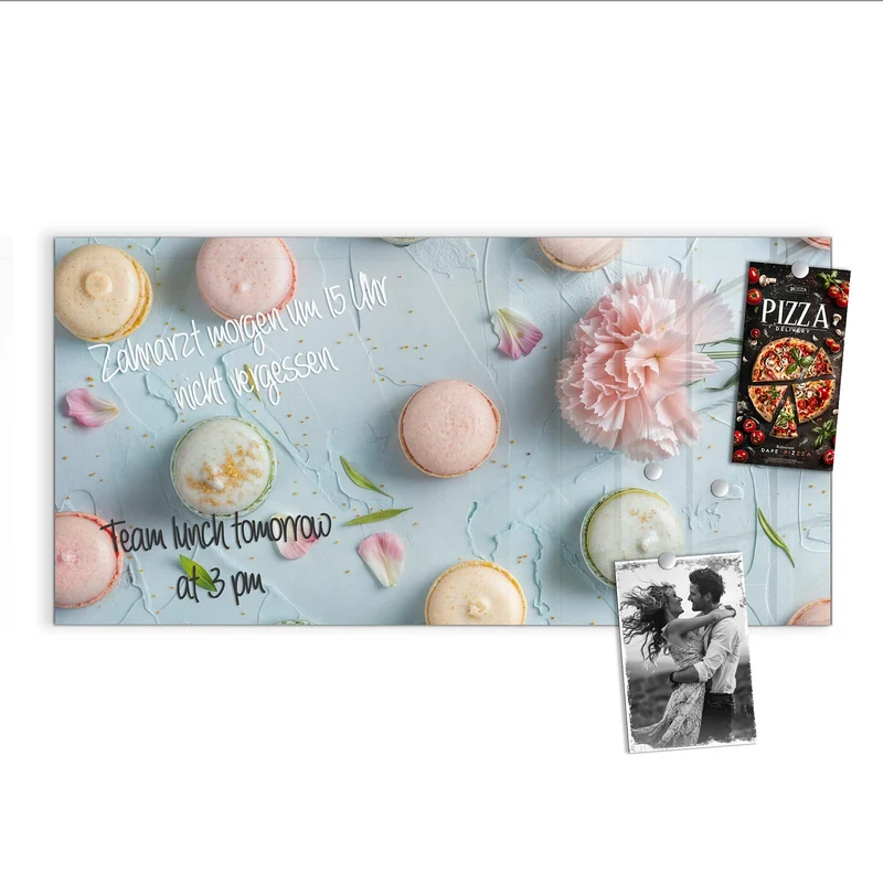 Magnettafel - Macarons mit Nelke