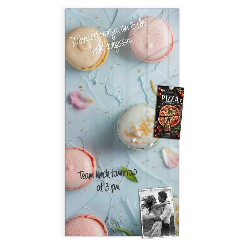 Magnettafel - Macarons mit Nelke