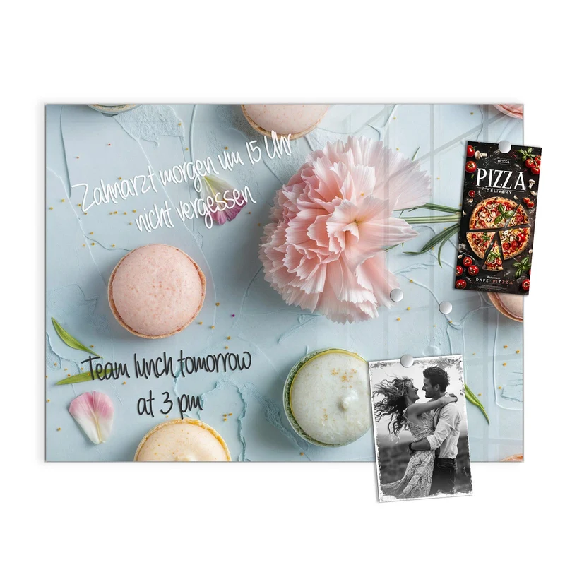 Magnettafel - Macarons mit Nelke
