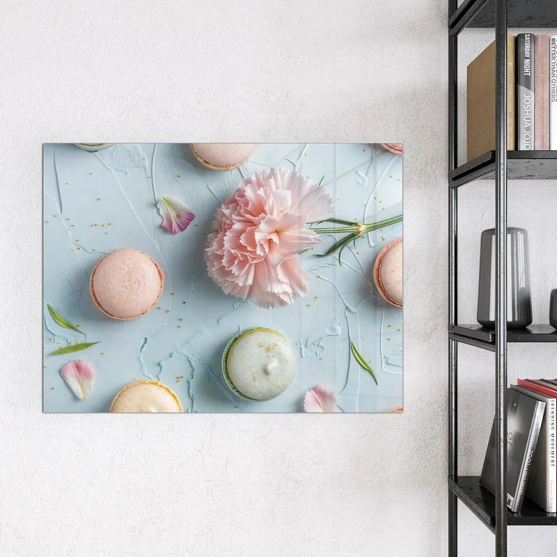 Magnettafel - Macarons mit Nelke