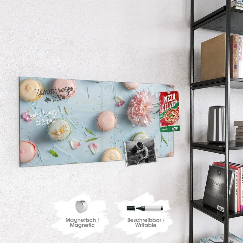 Magnettafel - Macarons mit Nelke