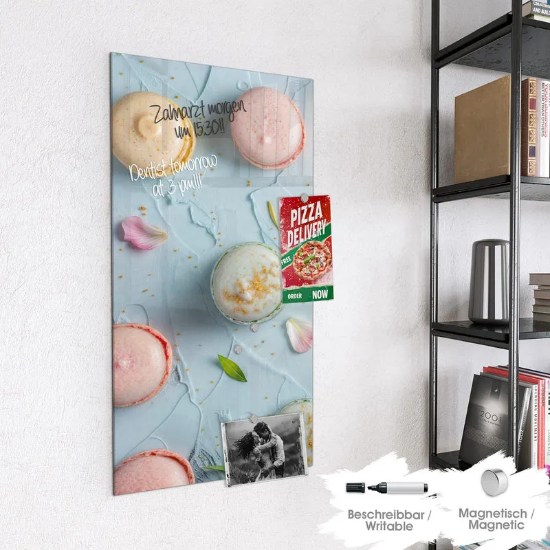 Magnettafel - Macarons mit Nelke