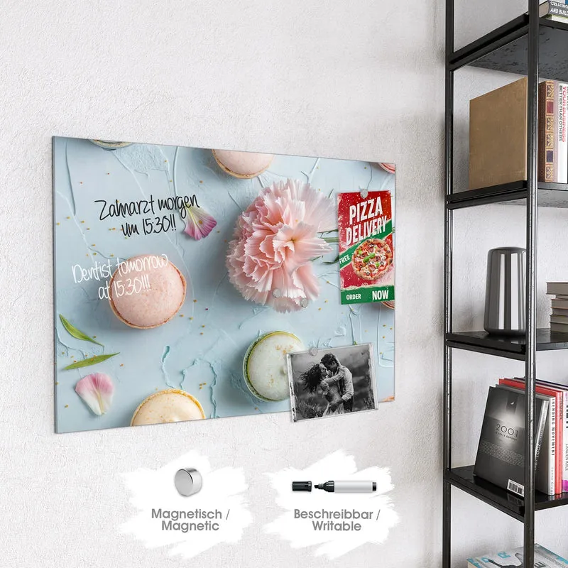 Magnettafel - Macarons mit Nelke