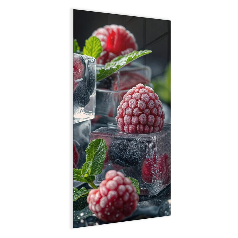 Magnettafel - Beeren im Eisblock