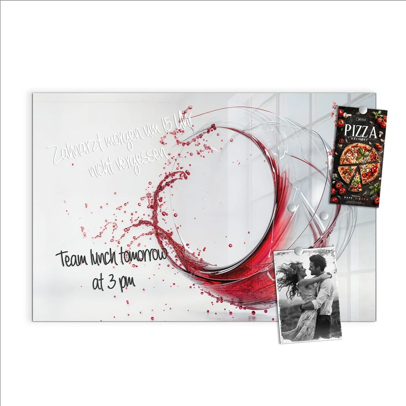 Magnettafel - Wirbelnder Rotwein
