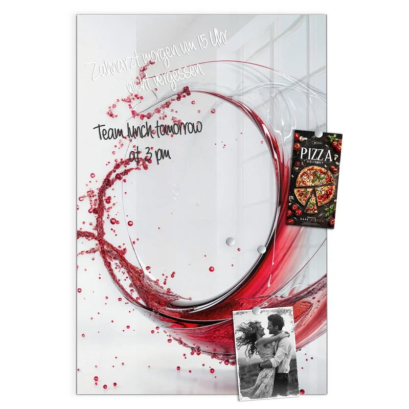 Magnettafel - Wirbelnder Rotwein