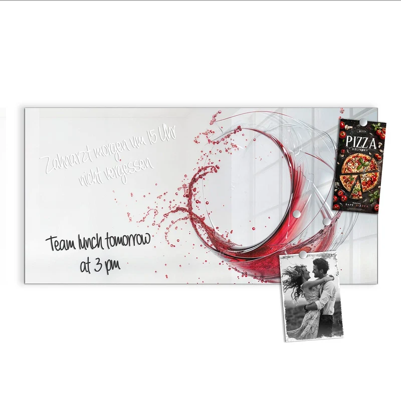 Magnettafel - Wirbelnder Rotwein