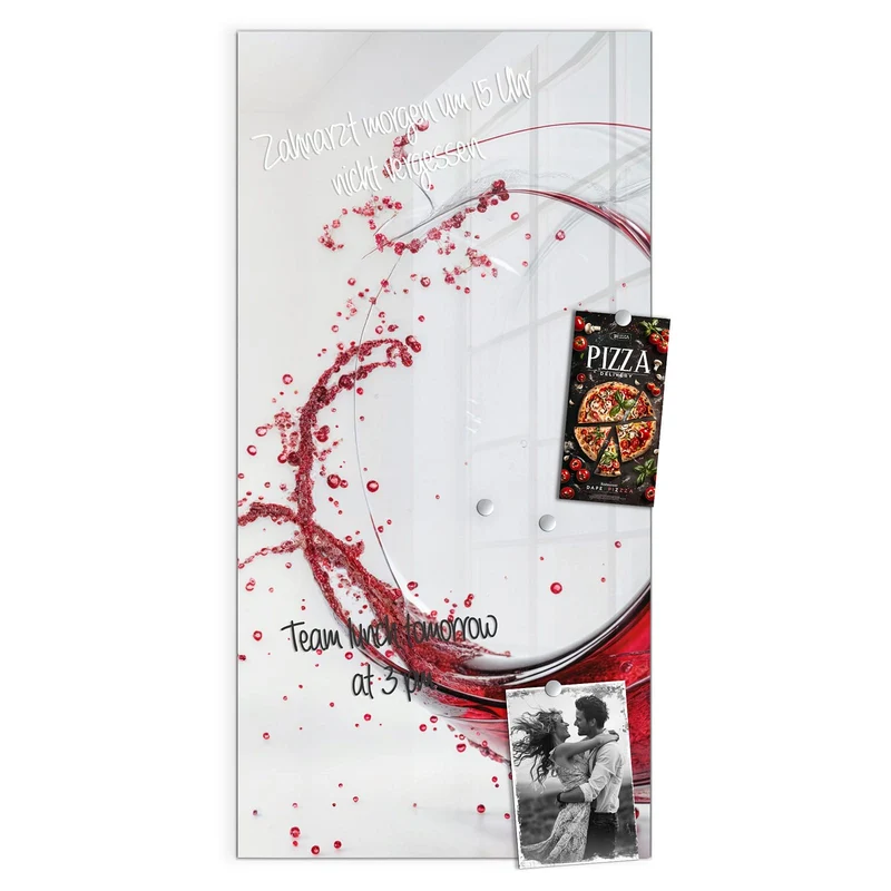 Magnettafel - Wirbelnder Rotwein