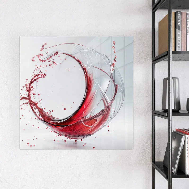 Magnettafel - Wirbelnder Rotwein