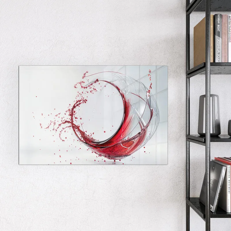 Magnettafel - Wirbelnder Rotwein