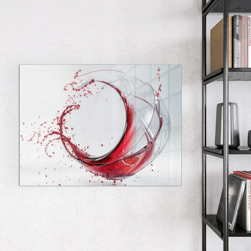 Magnettafel - Wirbelnder Rotwein