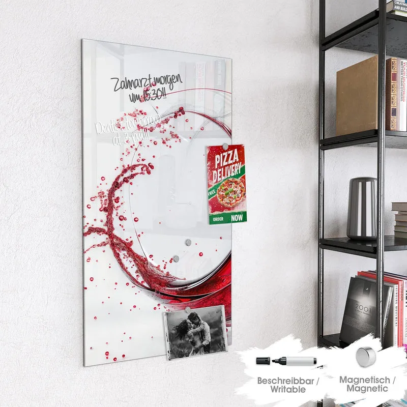 Magnettafel - Wirbelnder Rotwein