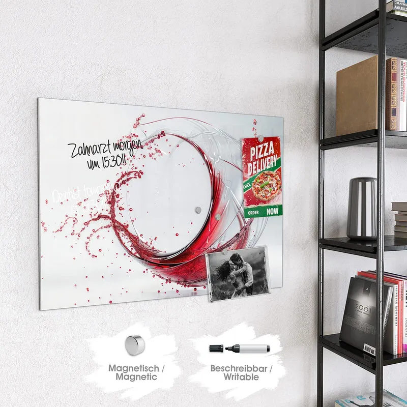 Magnettafel - Wirbelnder Rotwein