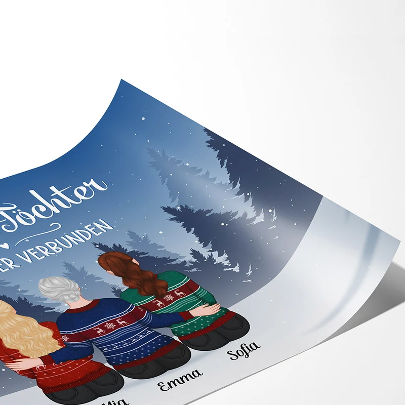 Für Immer Verbunden - Personalisierte Geschenke | Poster für Mama/Oma