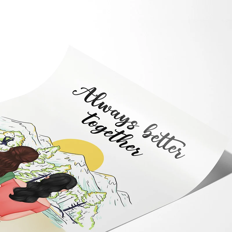 Always Better Together - Personalisierte Geschenke | Poster für Besties/Beste Freundin