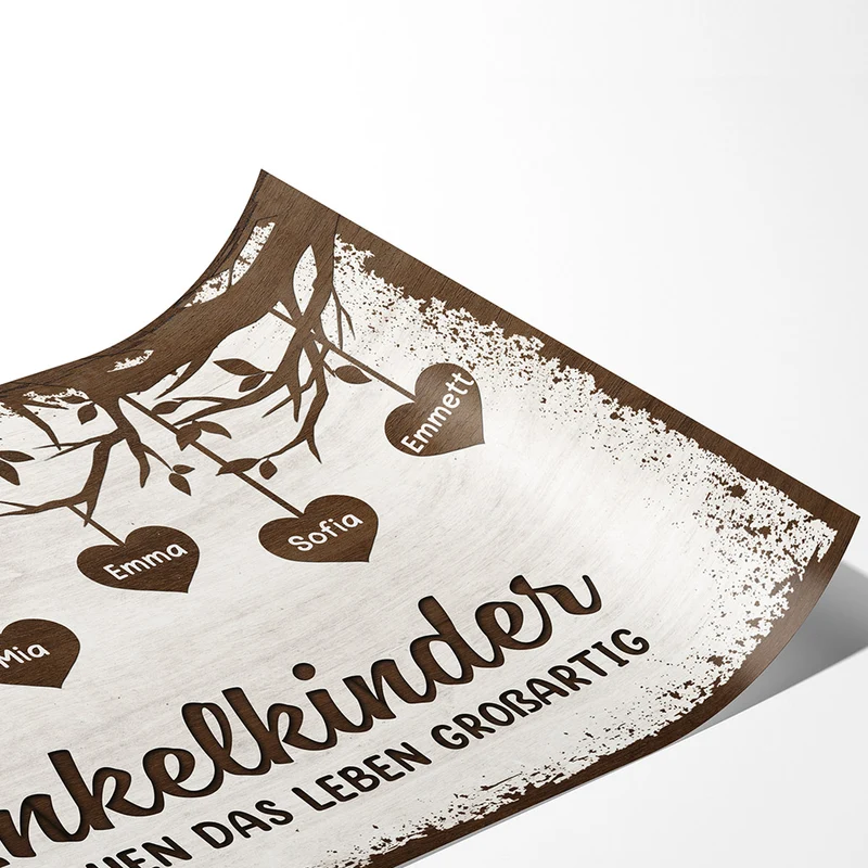 Enkelkinder Machen Das Leben Großartig - Personalisierte Geschenke | Poster Für Oma/Opa