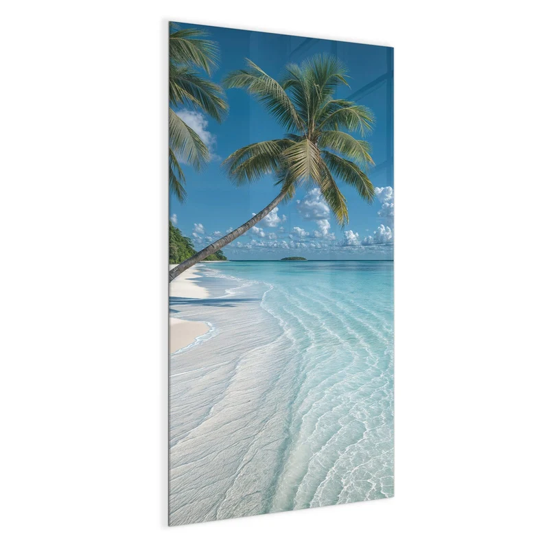 Magnettafel - Zwei Palmen am Meer