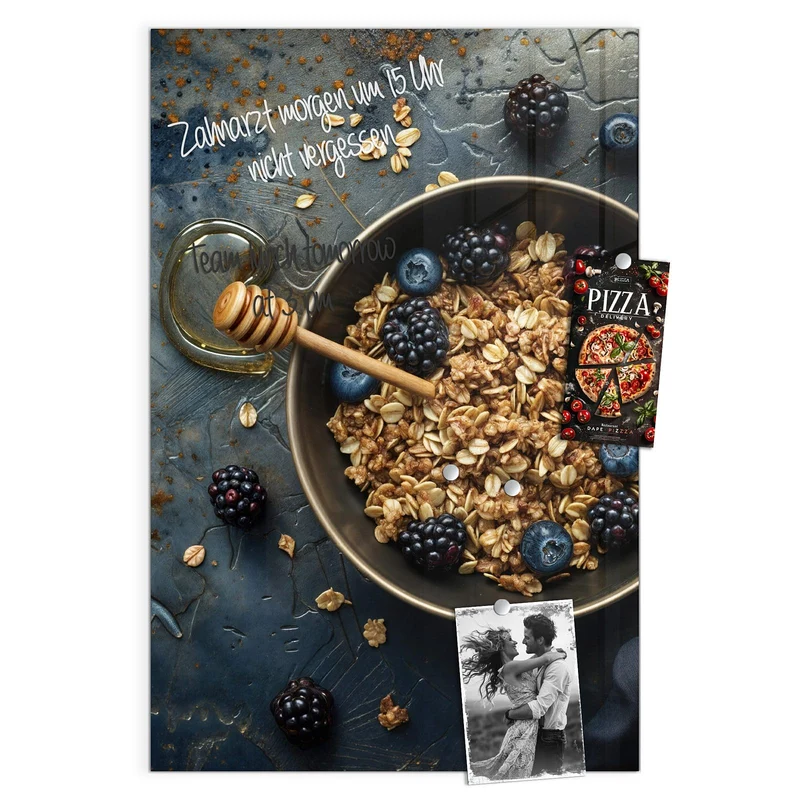 Magnettafel - Müsli mit Beeren