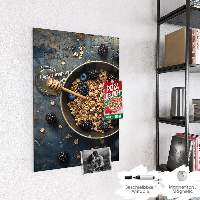 Magnettafel - Müsli mit Beeren