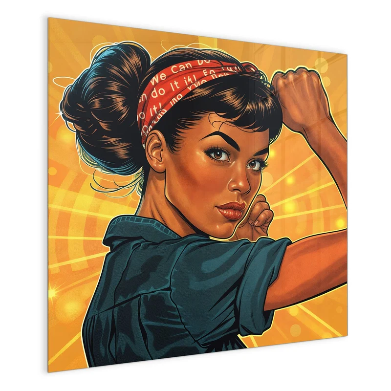 Magnettafel - Starke Frau in Pop Art