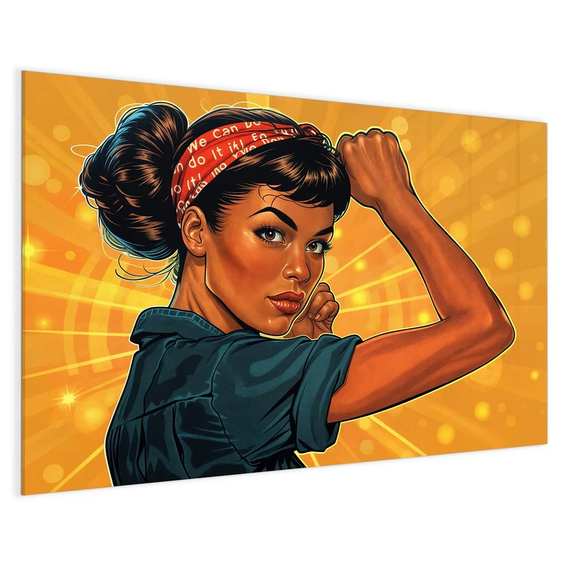 Magnettafel - Starke Frau in Pop Art
