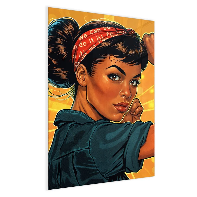 Magnettafel - Starke Frau in Pop Art