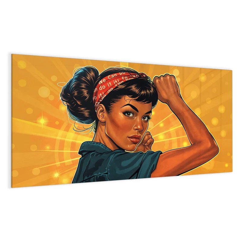 Magnettafel - Starke Frau in Pop Art