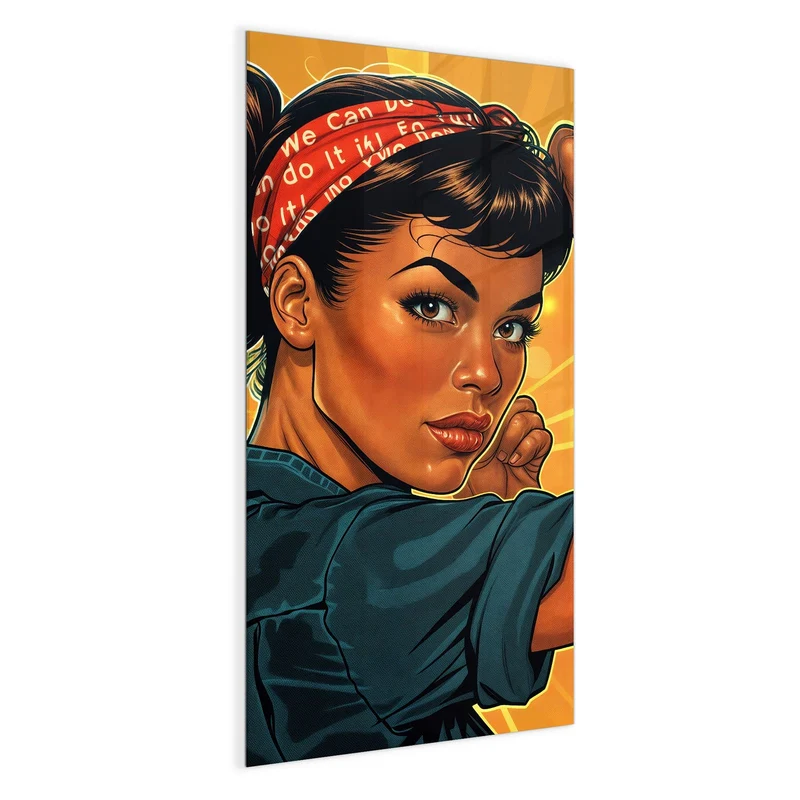 Magnettafel - Starke Frau in Pop Art