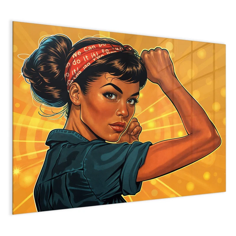 Magnettafel - Starke Frau in Pop Art