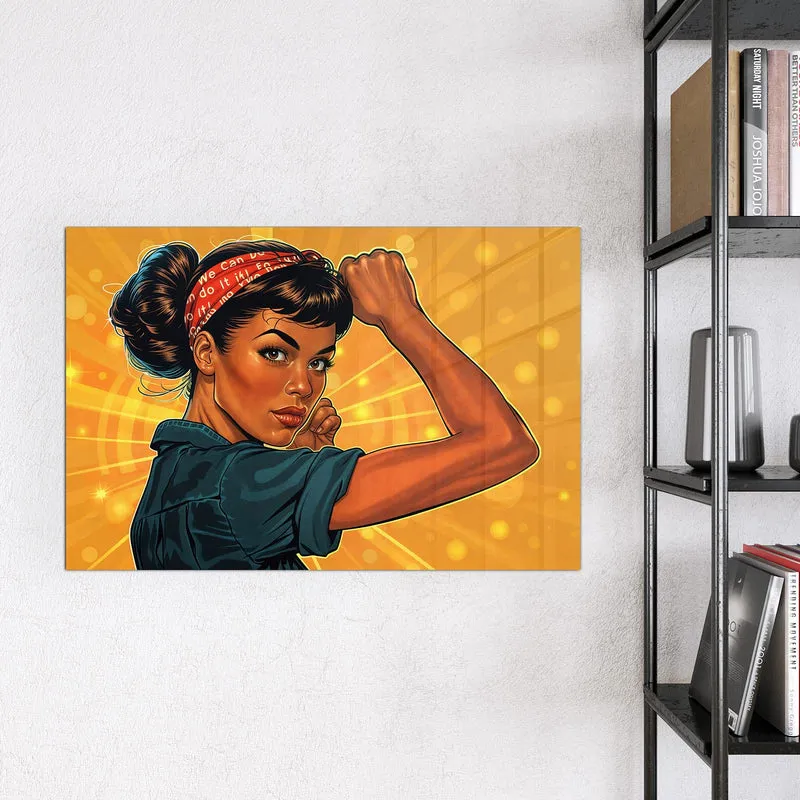 Magnettafel - Starke Frau in Pop Art