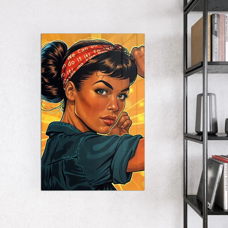 Magnettafel - Starke Frau in Pop Art