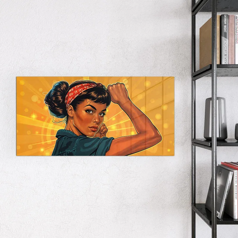 Magnettafel - Starke Frau in Pop Art