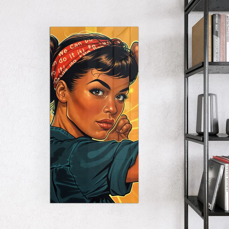 Magnettafel - Starke Frau in Pop Art