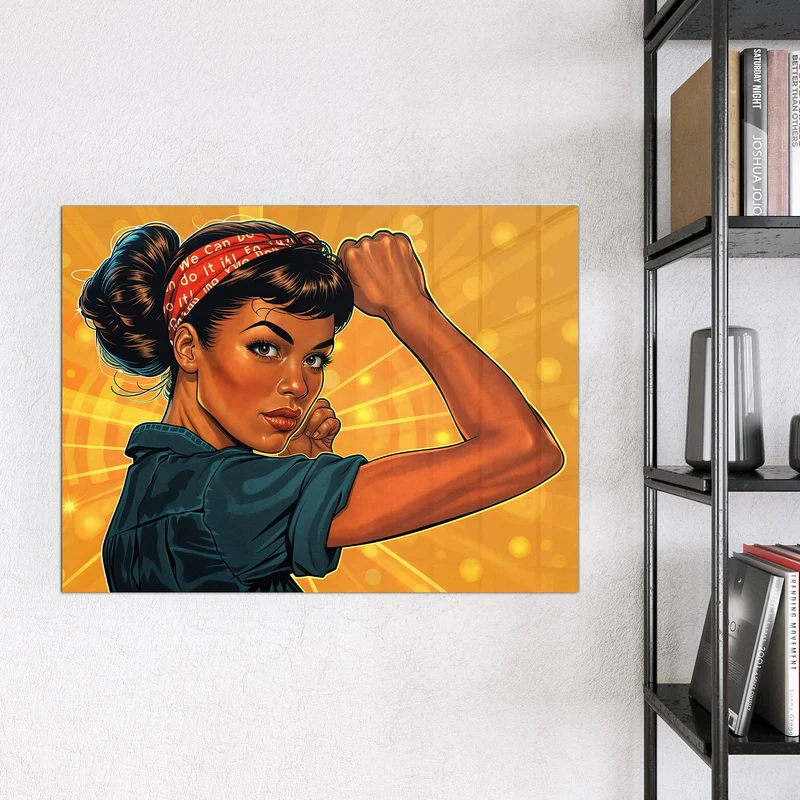 Magnettafel - Starke Frau in Pop Art