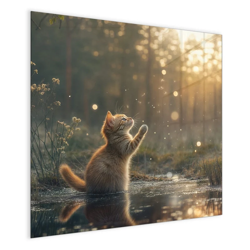 Magnettafel - Kätzchen im Gegenlicht