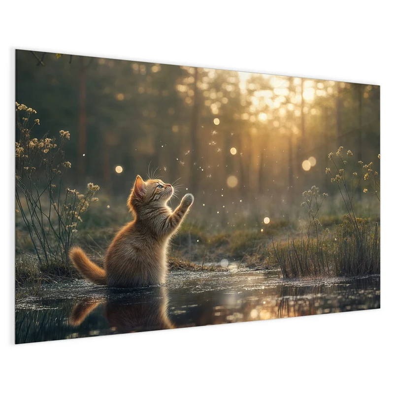 Magnettafel - Kätzchen im Gegenlicht