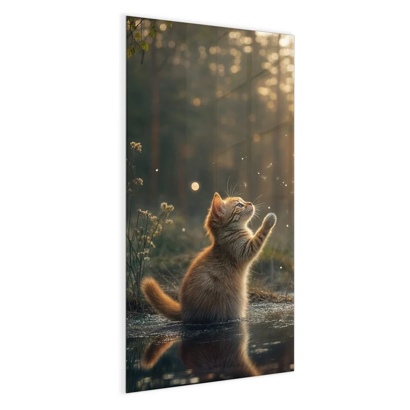 Magnettafel - Kätzchen im Gegenlicht