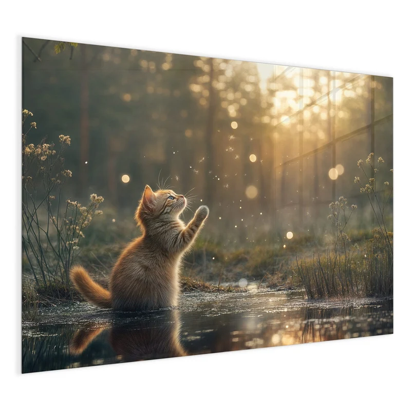 Magnettafel - Kätzchen im Gegenlicht